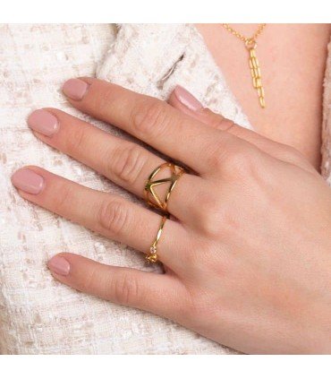 Anillo New York Baño Oro