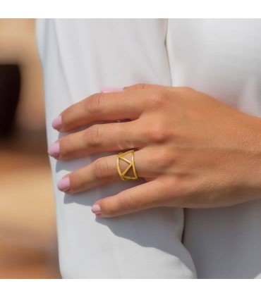 Anillo New York Baño Oro