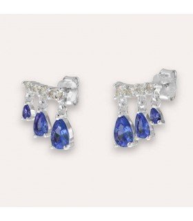 Pendientes Blue Drops Plata