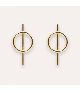 Pendientes Stick Baño Oro