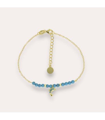 Pulsera Dolphin Dots Baño Oro