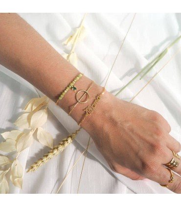 Pulsera Mamá Baño Oro