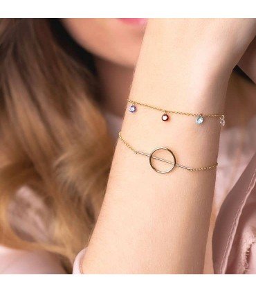 Pulsera Colours Stones Baño Oro