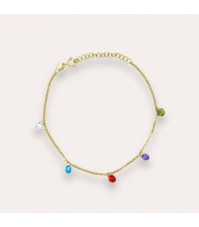 Pulsera Colours Stones Baño Oro