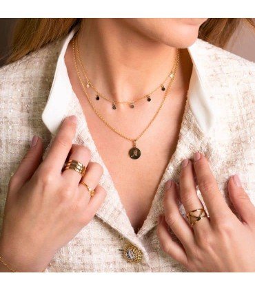 Collar Letter Baño Oro