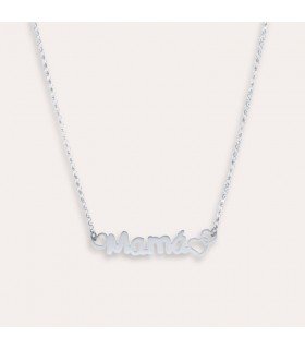 Collar Mamá Corazones Plata