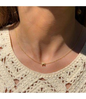 Collar Initial Baño Oro